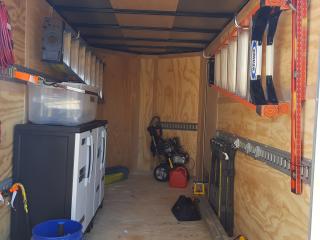 Interior of new tool trailer.