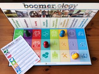 Display of board game "Boomerology".