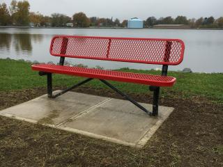 New red bench.
