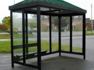Bus shelter installed,