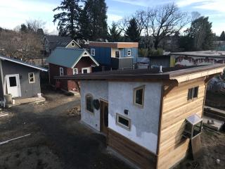 Overhead view of multiple tiny house.