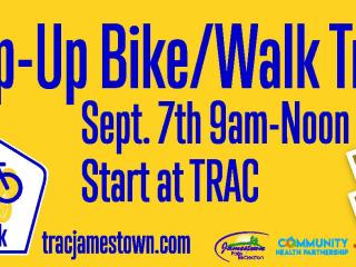 Flyer for pop-up bike/walk trail.