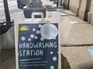 Sign for handwashing station.
