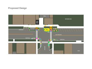 Schematic of plan for artistic sidewalk