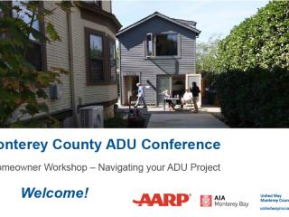 Monterey County Accessory Dwelling Unit Conference presentation slide 1.