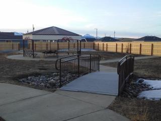 Community area after fence.