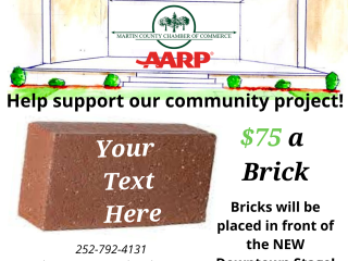Flyer to purchase a brick and support Main Street Community Theater.