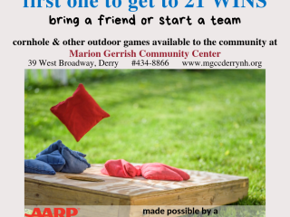 Flyer inviting people to play outdoor games.