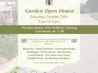 Flyer for community garden event.