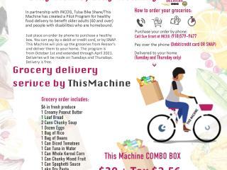 Flyer describing grocery delivery service.