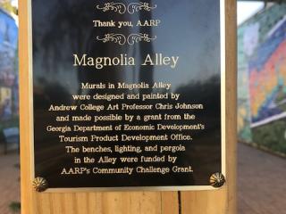 Magnolia Alley plaque.
