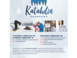 Flyer for Kathadin Snowdown event.