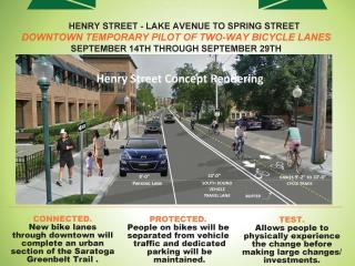 Flyer for Henry Street Pilot of bike lane.