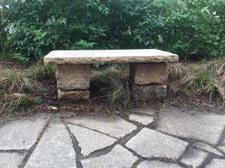 New stone bench