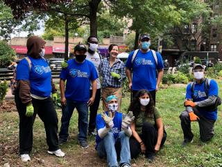 Volunteers who cleaned up park.