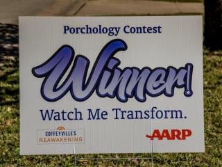 Sign for Porchology contest winner.