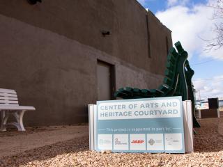 Sign for Center of Arts and Heritage Courtyard.