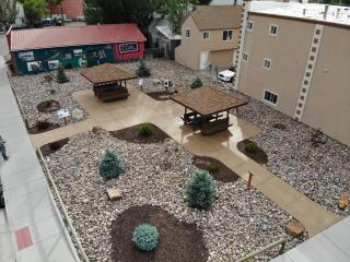 Overhead view of pocket park