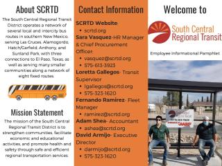 Flyer for South Central Regional Transit District.