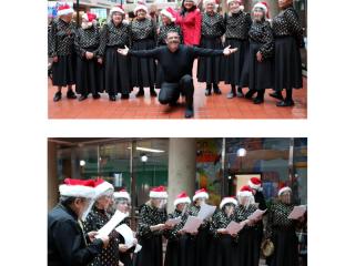 Group singing for Diversity Christmas Event.