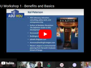 Virtual ADU workshop "Benefits and Basics".