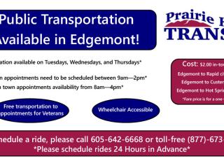 Mailer describing transportation options in Edgemont.