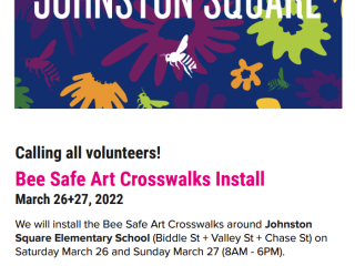 Flyer for community paint day at crosswalk.