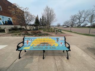Artistic bench "Water is Life".