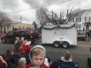 Mobility Matters trailer in holiday parade.