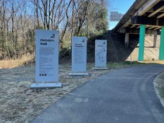Signs along Museum Trail.