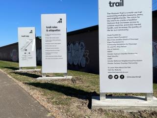 Signs along Museum Trail.