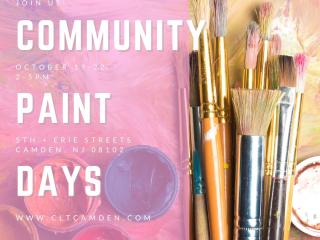 Flyer for community paint day.