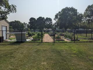 New fence for community garden.