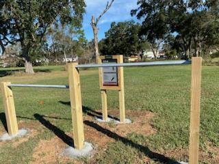 New fitness station at park.