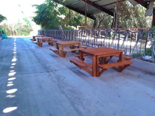 New tables in old dairy barn.