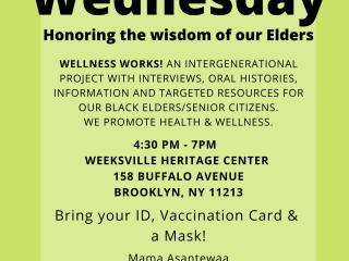 Flyer with dates and location for Wellness Works! program.