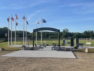 Entrance to Veterans Memorial Park.