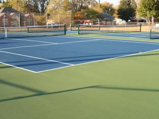 Courts after renovation.