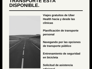 Flyer about transportation assistance (Spanish).
