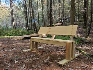 New bench for trail.