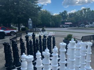 Large outdoor Chess set.
