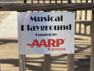 Sign for musical playground.