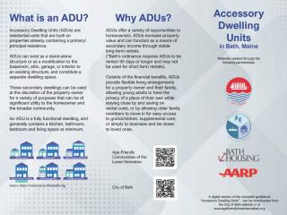 Flyer about ADUs in Bath