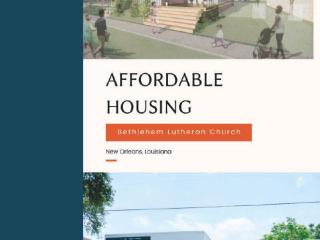 Cover of presentation on about affordable housing project.
