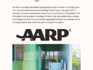 Flyer for role of AARP in affordable house.