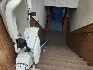New chair lift for stairs.