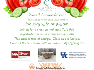 Flyer for Raised Garden Project.