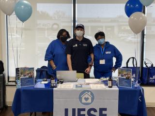 Health fair event with UESF personnel.