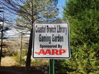 Sign for the Gaming Garden.