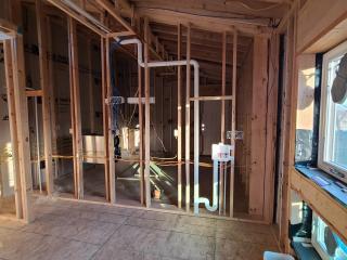Plumbing rough-in for Sustainable Small House